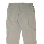 RODEO Mens Polyester Blend Beige Relaxed Straight Trousers W37 L31 Casual Zip