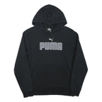 PUMA Mens Black Hoodie S Cotton Blend Pullover Casual Sportswear