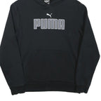 PUMA Mens Black Hoodie S Cotton Blend Pullover Casual Sportswear