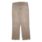 DICKIES Mens Relaxed Beige Cotton Blend Denim W34 L34 Workwear Zip Closure