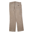 DICKIES Mens Relaxed Beige Cotton Blend Denim W34 L34 Workwear Zip Closure