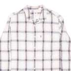 LEVI'S Mens White & Pink Check Cotton Blend Shirt L Casual Long Sleeve Classic