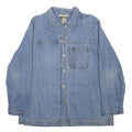 SAG HARBOR Womens Blue Denim Cotton Button Jacket M Casual Classic Outerwear