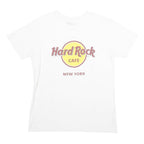 HARD ROCK CAFE Mens White New York Graphic T-Shirt M Short Sleeve Crew Neck