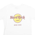HARD ROCK CAFE Mens White New York Graphic T-Shirt M Short Sleeve Crew Neck