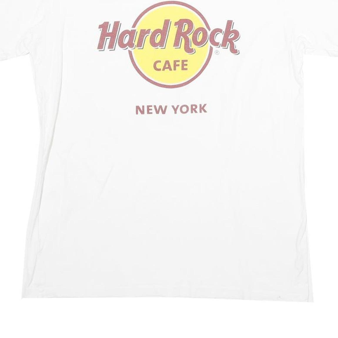 HARD ROCK CAFE Mens White New York Graphic T-Shirt M Short Sleeve Crew Neck