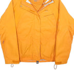 HELLY HANSEN Womens Yellow Outdoor Jacket M Polyester Hooded Zip Casual