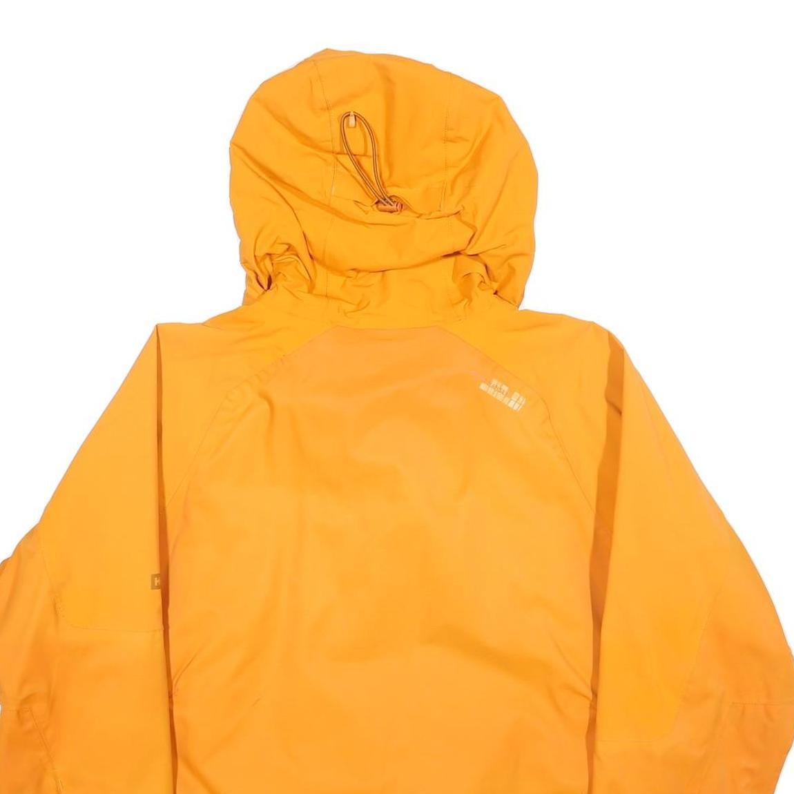 HELLY HANSEN Womens Yellow Outdoor Jacket M Polyester Hooded Zip Casual