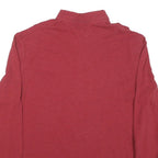 TOMMY HILFIGER Mens Red Long Sleeve Plain L Cotton Blend Polo Shirt