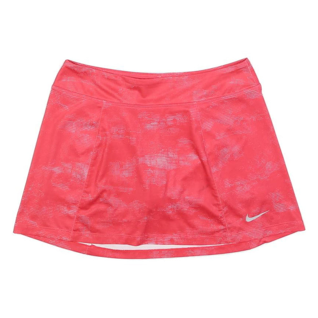 NIKE Womens Red Mini Cotton Blend Plain Skort M Sportswear Activewear Casual