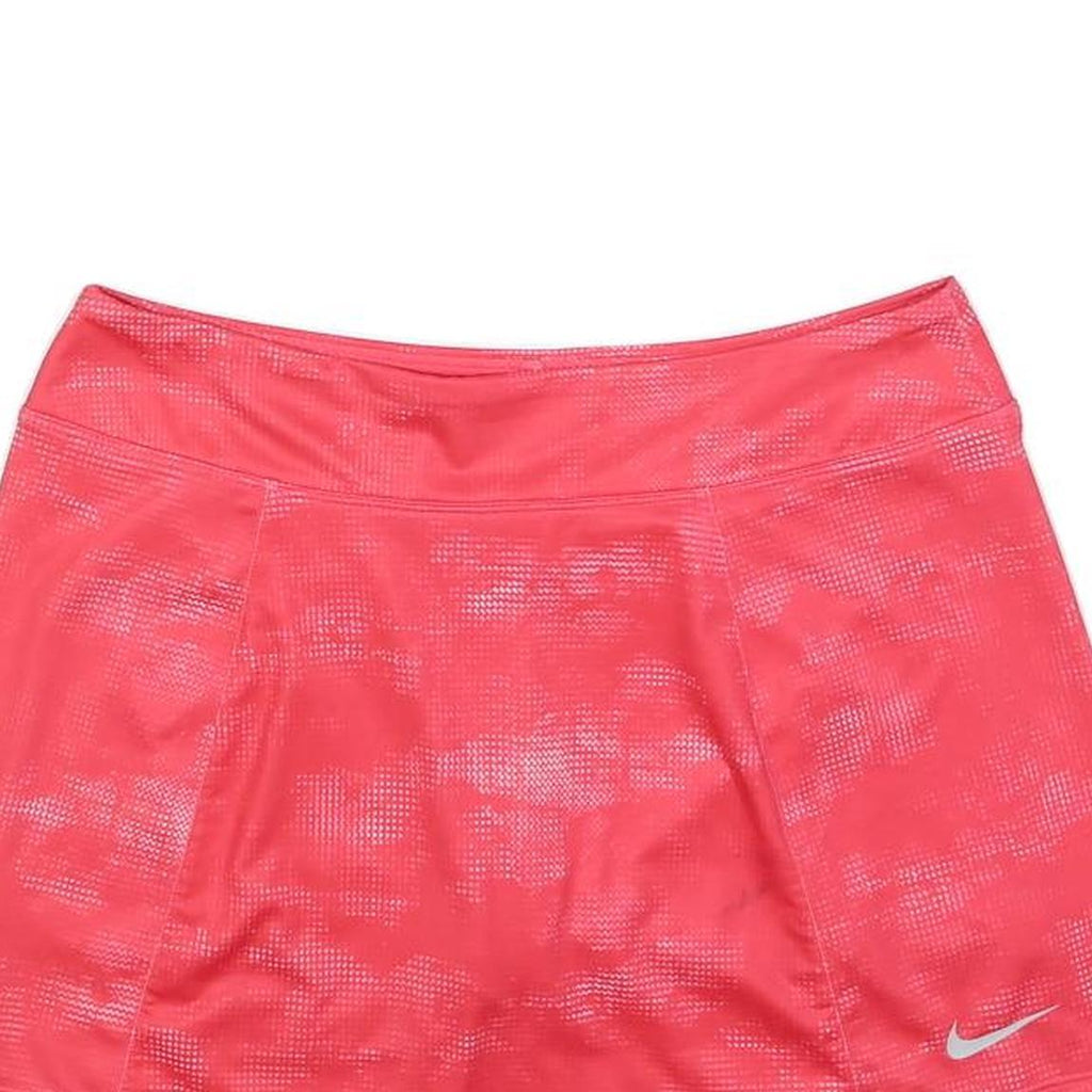 NIKE Womens Red Mini Cotton Blend Plain Skort M Sportswear Activewear Casual
