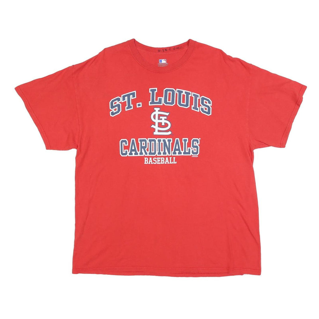 MLB Mens Red St Louis Cardinals Graphic T-Shirt XL Short Sleeve Crew Neck