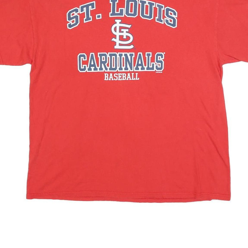 MLB Mens Red St Louis Cardinals Graphic T-Shirt XL Short Sleeve Crew Neck