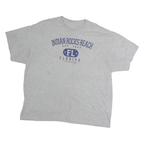 Mens Grey Indian Rocks Beach Graphic T-Shirt L Short Sleeve Crew Neck Casual