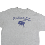 Mens Grey Indian Rocks Beach Graphic T-Shirt L Short Sleeve Crew Neck Casual
