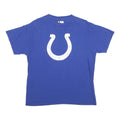 NFL Mens Blue Graphic T-Shirt L Short Sleeve Crew Neck Cotton Blend