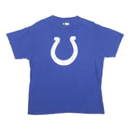 NFL Mens Blue Graphic T-Shirt L Short Sleeve Crew Neck Cotton Blend