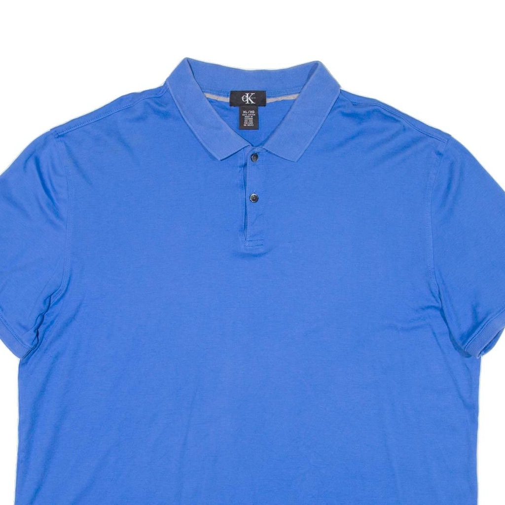 CALVIN KLEIN Womens Polo Shirt Blue XL