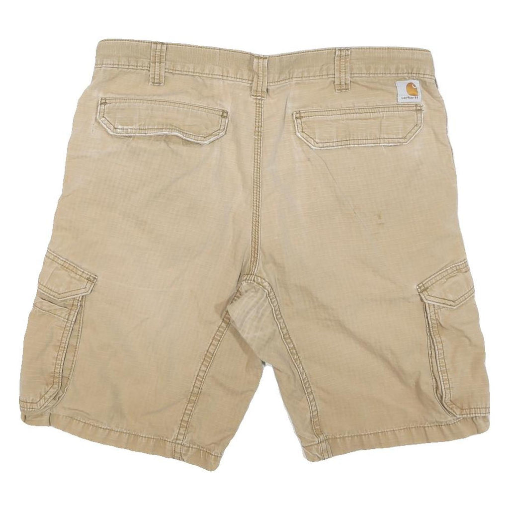 CARHARTT Mens Shorts Beige Casual Cargo Relaxed Fit L W36 Durable Cotton Blend