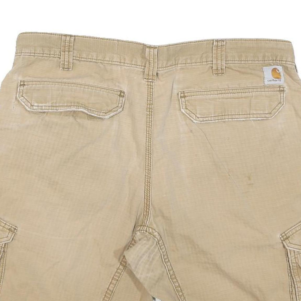 CARHARTT Mens Shorts Beige Casual Cargo Relaxed Fit L W36 Durable Cotton Blend