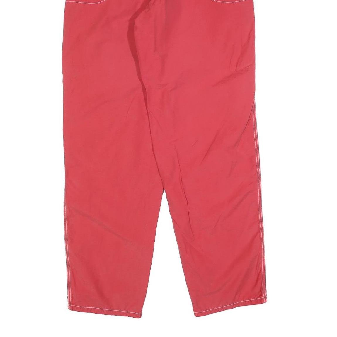 MONTAGNES Womens Polyester Blend Red Regular Fit Straight Leg Trousers W30 L32