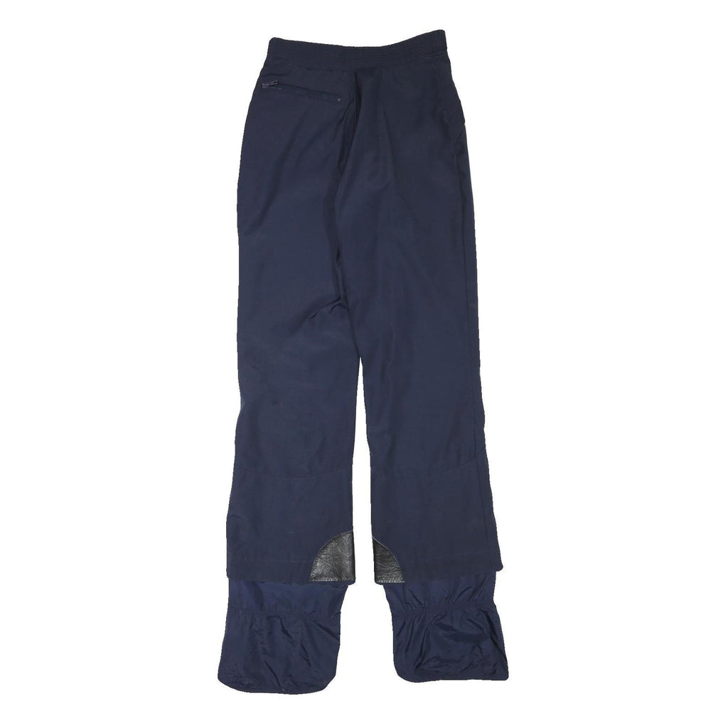 MOTHER KARENS Womens Blue & Navy Polyester Blend Regular Straight Woven Trousers