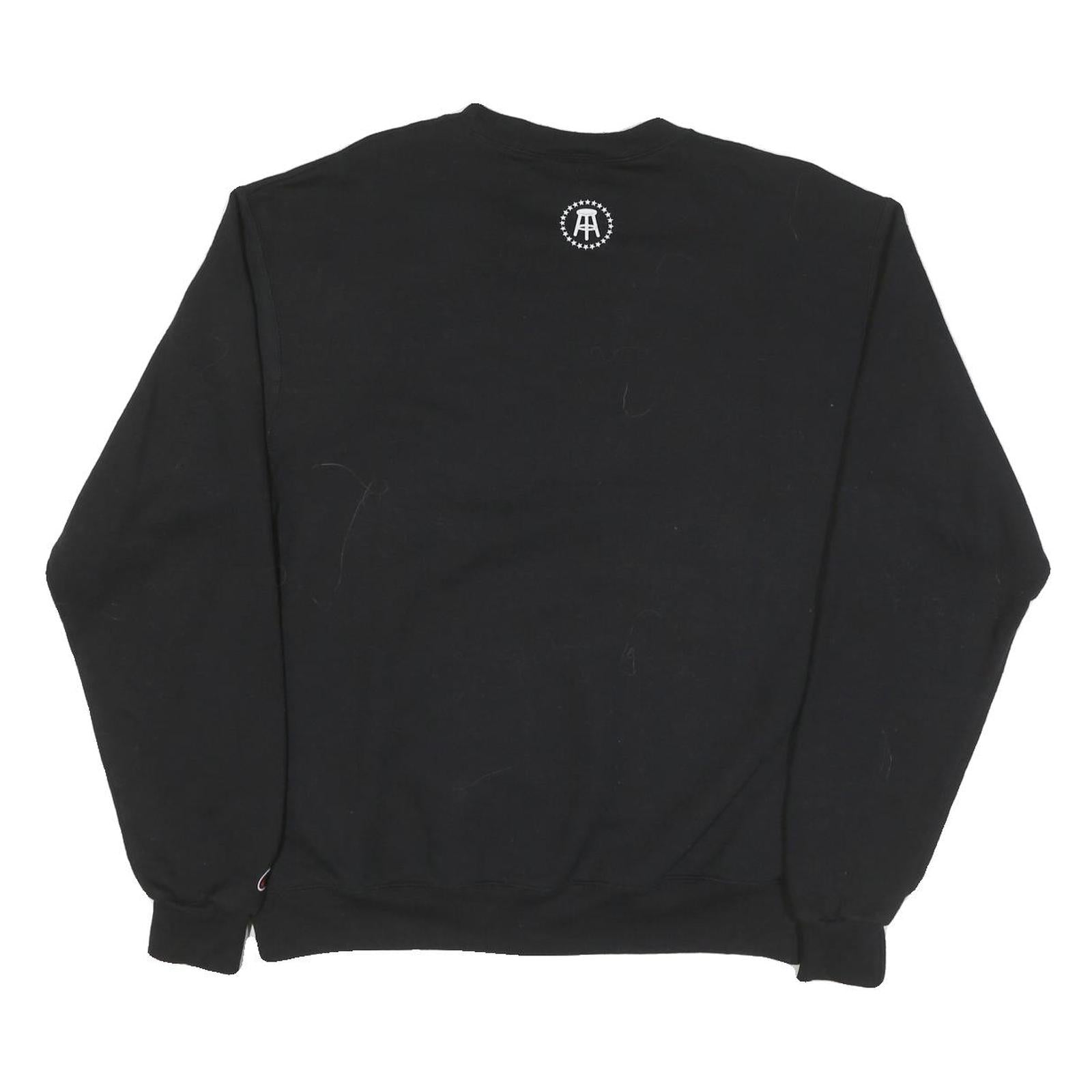 CHAMPION Mens Black Pink Whitney Crew Neck M Sweatshirt Graphic Print Cotton