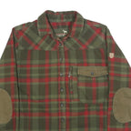 PARFORCE Womens Green & Red Checked Shirt L Cotton Blend Button Cuff