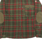 PARFORCE Womens Green & Red Checked Shirt L Cotton Blend Button Cuff