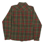 PARFORCE Womens Green & Red Checked Shirt L Cotton Blend Button Cuff