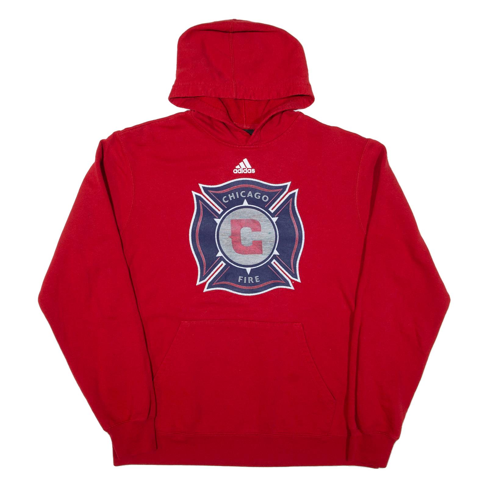 ADIDAS Chicago Fire Mens Red Hoodie USA M