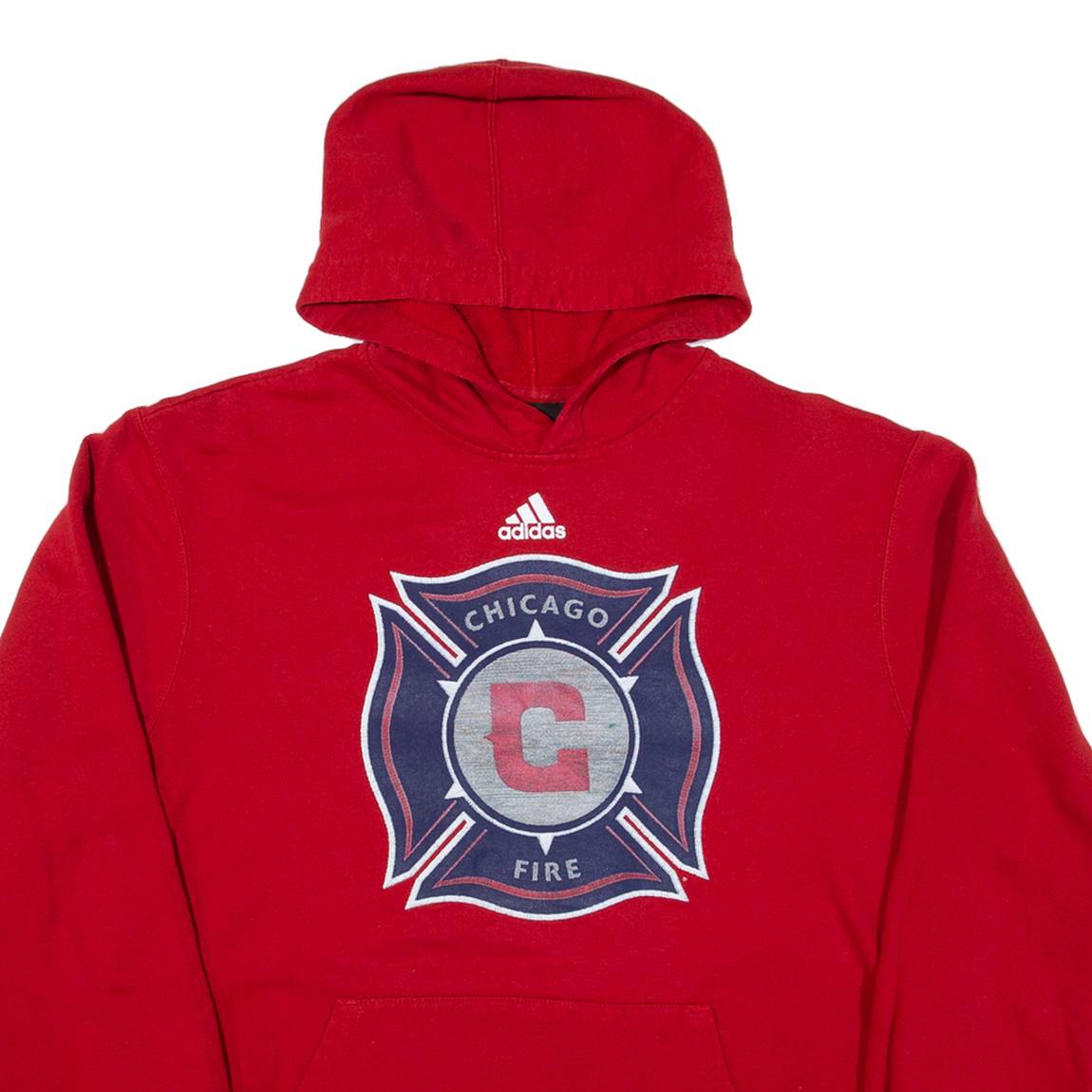 ADIDAS Chicago Fire Mens Red Hoodie USA M