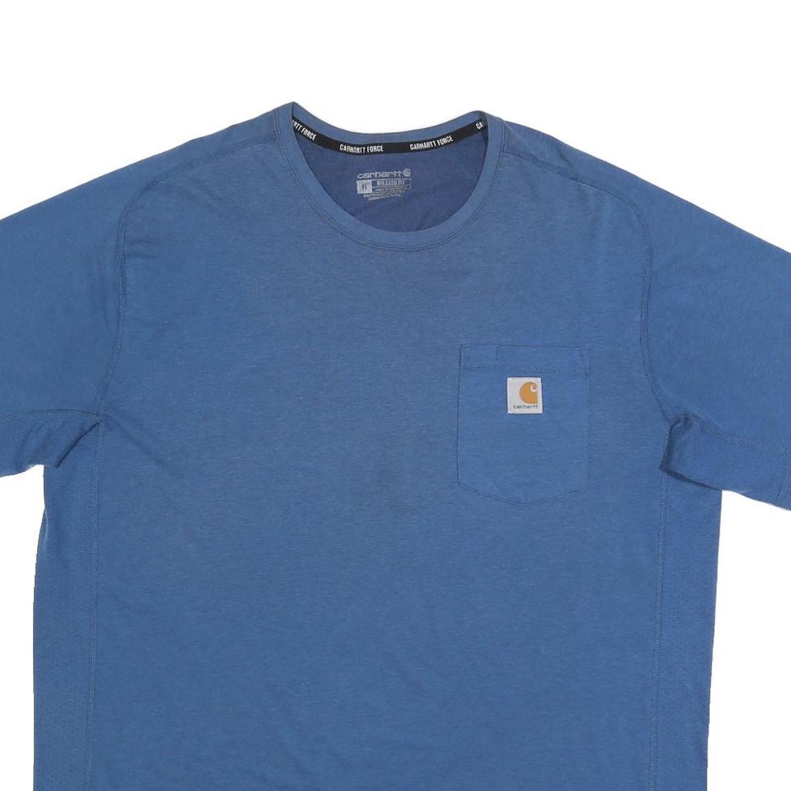 CARHARTT Mens Blue Pocket T-Shirt XL Short Sleeve Crew Neck Workwear Casual