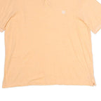 CHAPS Mens Peach Short Sleeve Plain Cotton Polo Shirt XL Classic Fit