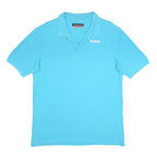 KAPPA Mens Blue Short Sleeve Plain L Cotton Polo Shirt Casual Basic