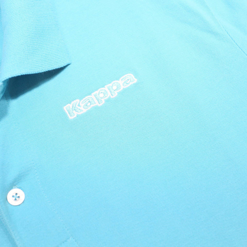 KAPPA Mens Blue Short Sleeve Plain L Cotton Polo Shirt Casual Basic