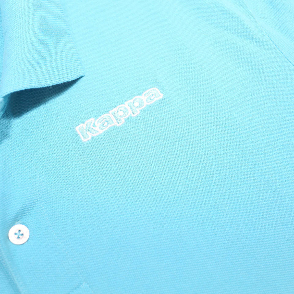 KAPPA Mens Blue Short Sleeve Plain L Cotton Polo Shirt Casual Basic