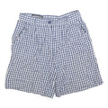 DINO VALIANO Womens Shorts Blue & White Check M W30 Casual Summer Lightweight