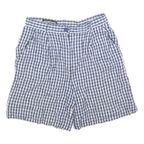 DINO VALIANO Womens Shorts Blue & White Check M W30 Casual Summer Lightweight