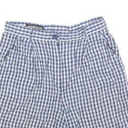 DINO VALIANO Womens Shorts Blue & White Check M W30 Casual Summer Lightweight