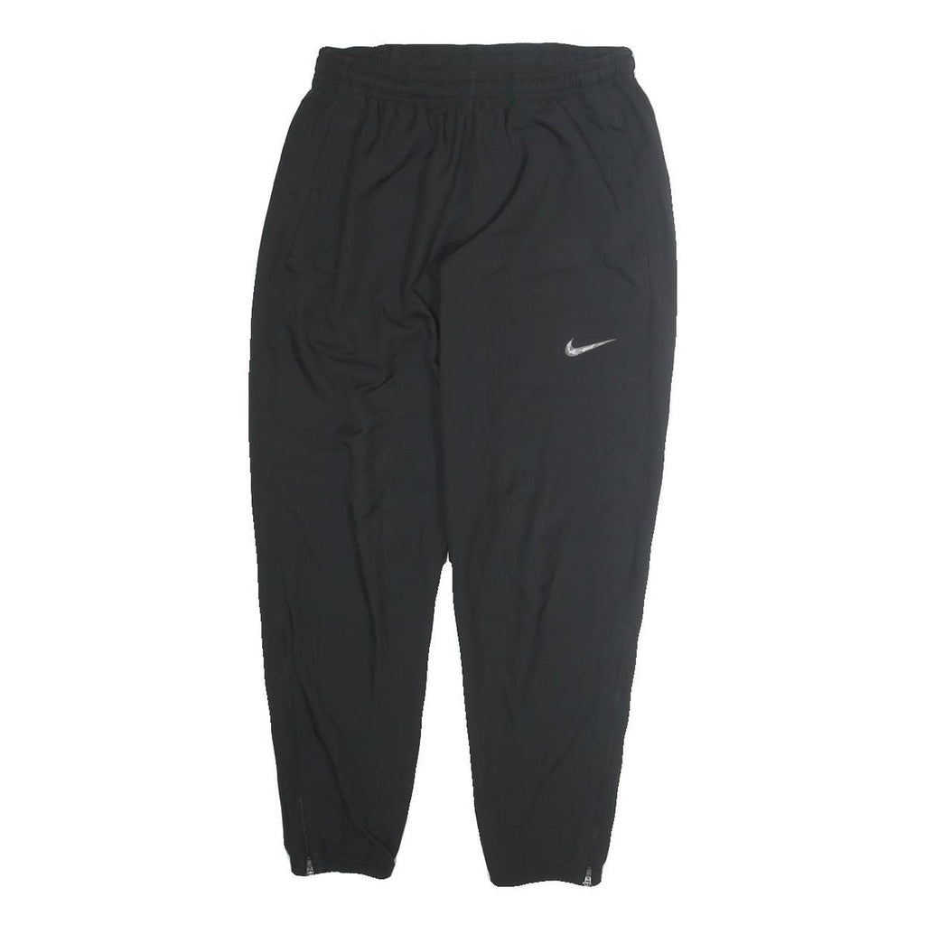 NIKE Mens Joggers Black M W28 L26 Slim Tapered Reflective Swoosh Logo