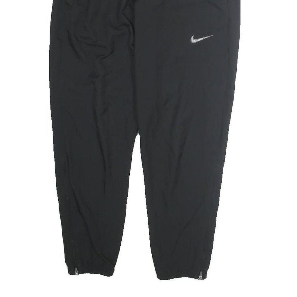 NIKE Mens Joggers Black M W28 L26 Slim Tapered Reflective Swoosh Logo