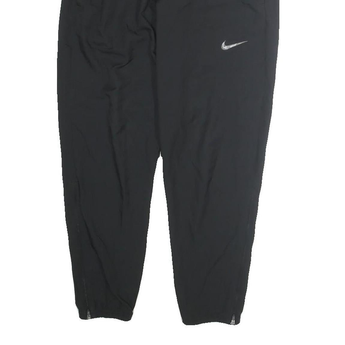 NIKE Mens Joggers Black M W28 L26 Slim Tapered Reflective Swoosh Logo