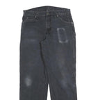 DICKIES Mens Regular Fit Black Denim Cotton Blend Jeans W34 L34 Workwear