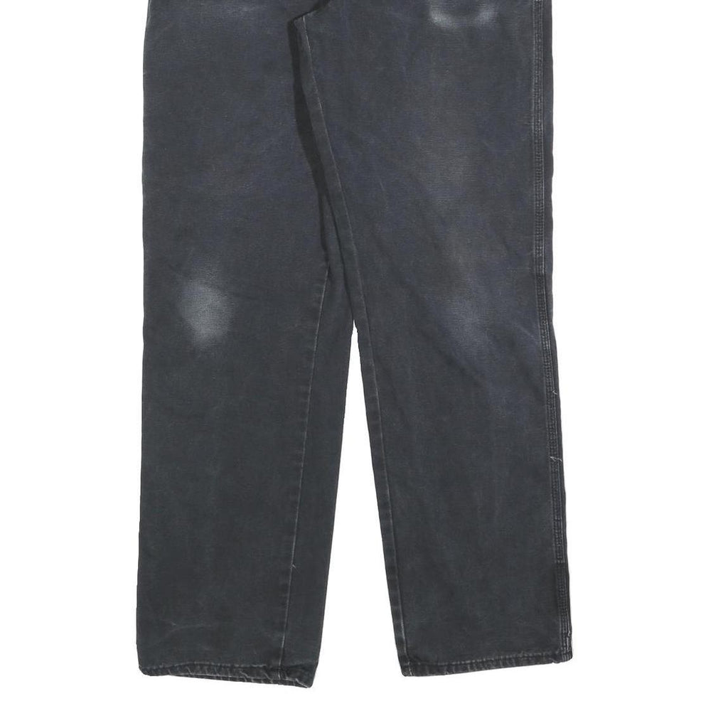 DICKIES Mens Regular Fit Black Denim Cotton Blend Jeans W34 L34 Workwear