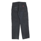 DICKIES Mens Regular Fit Black Denim Cotton Blend Jeans W34 L34 Workwear