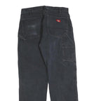 DICKIES Mens Regular Fit Black Denim Cotton Blend Jeans W34 L34 Workwear