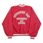 HARTWELL Mens Red Nylon Button Up Regular Fit Jacket L Sports Style