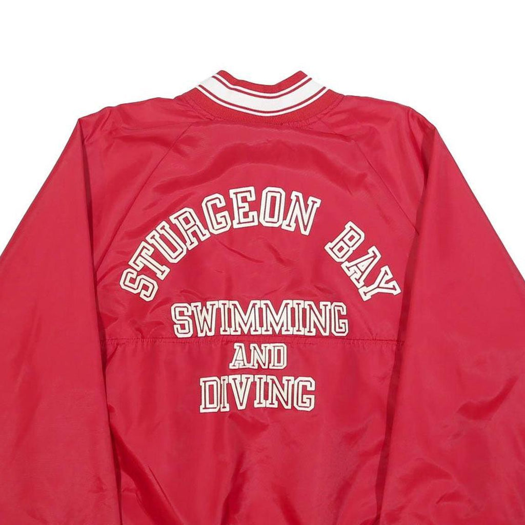 HARTWELL Mens Red Nylon Button Up Regular Fit Jacket L Sports Style