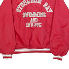 HARTWELL Mens Red Nylon Button Up Regular Fit Jacket L Sports Style